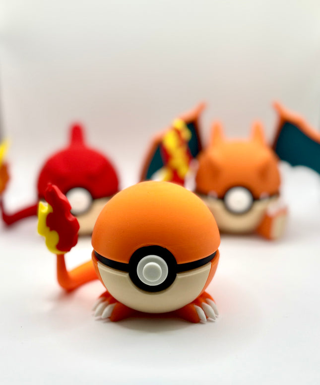 Charmander Evolution Poké Ball Set 🔥🐉
