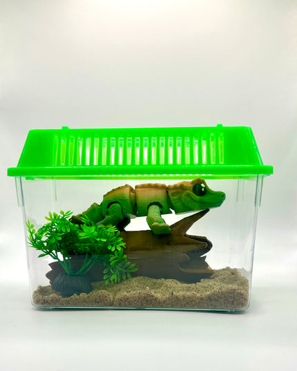 Interactive Reptile Habitat Playset with Kinetic Sand