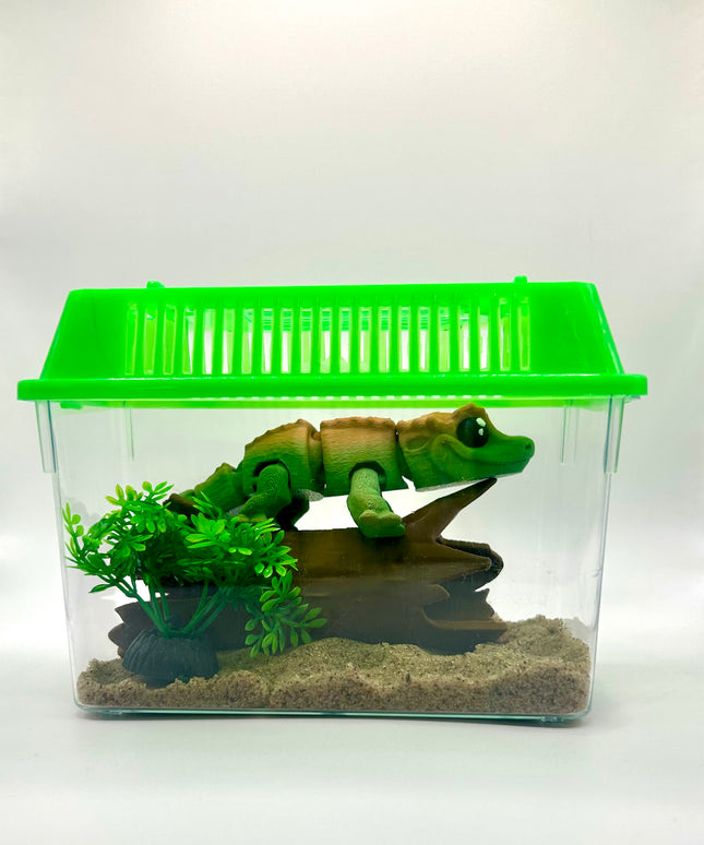 Interactive Reptile Habitat Playset with Kinetic Sand