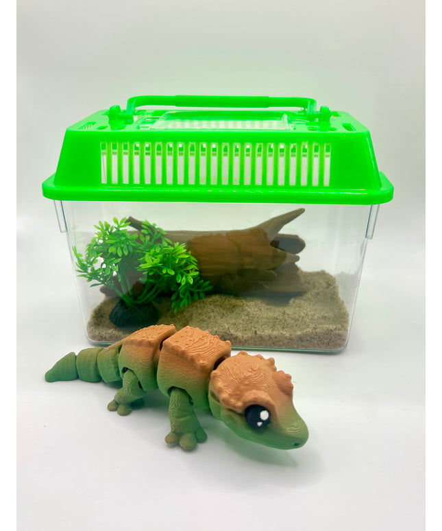 Interactive Reptile Habitat Playset with Kinetic Sand